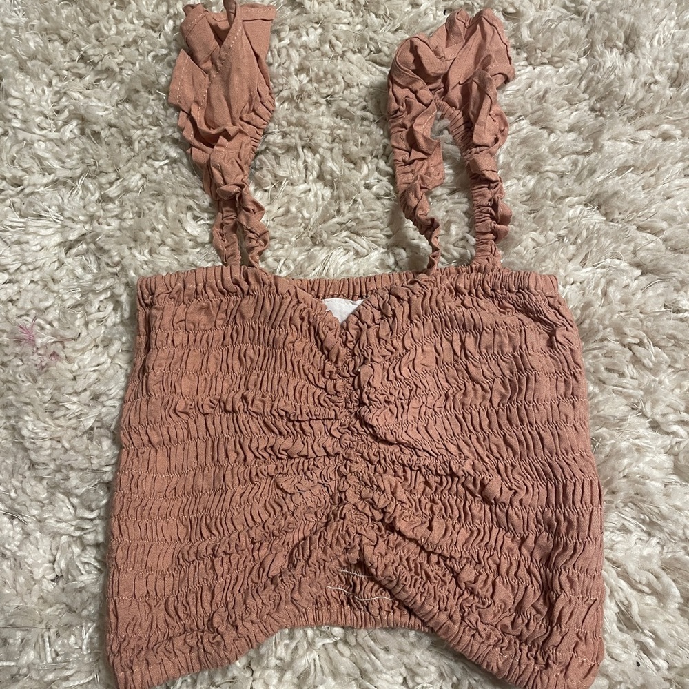 cropped pink tank